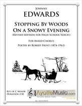 Stopping By Woods on a Snowy Evening SATB choral sheet music cover